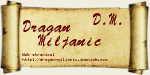 Dragan Miljanić vizit kartica